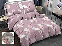 Комплект постельного белья Жатка Розовый с перышками Двуспальный размер 180х220