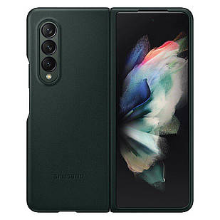 Оригінальний чохол Samsung Leather Cover Green для Galaxy Fold 3