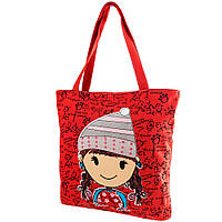 Женская пляжная тканевая сумка (3DETAL1815-4) 38х39х8 см Valiria Fashion Красный (2000001455784)