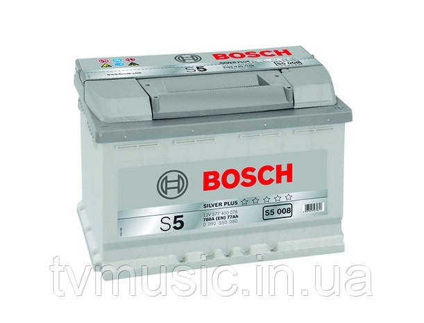 Акумулятор Bosch S5 008 Silver Plus 77Ah 12 V (0092S50080), фото 1