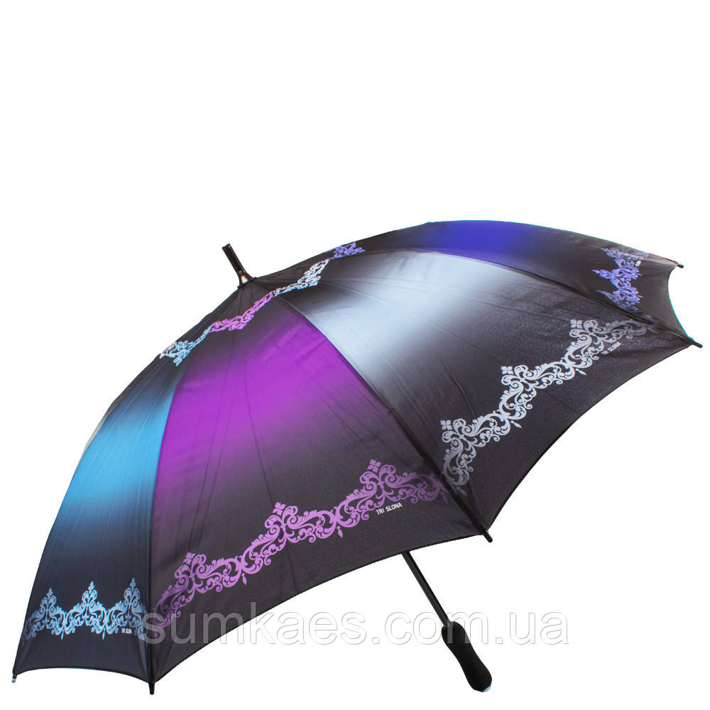 Жіноча парасолька-тростина механічна (RE-3100B-5) 106 см Три Слони Різнобарвна (2000001303047)