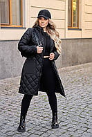 Зимнее теплое стеганное женское пальто Плащевка Канада, подкладка - паянка 48-50,52-54,56-58,60-62 Цвета 3