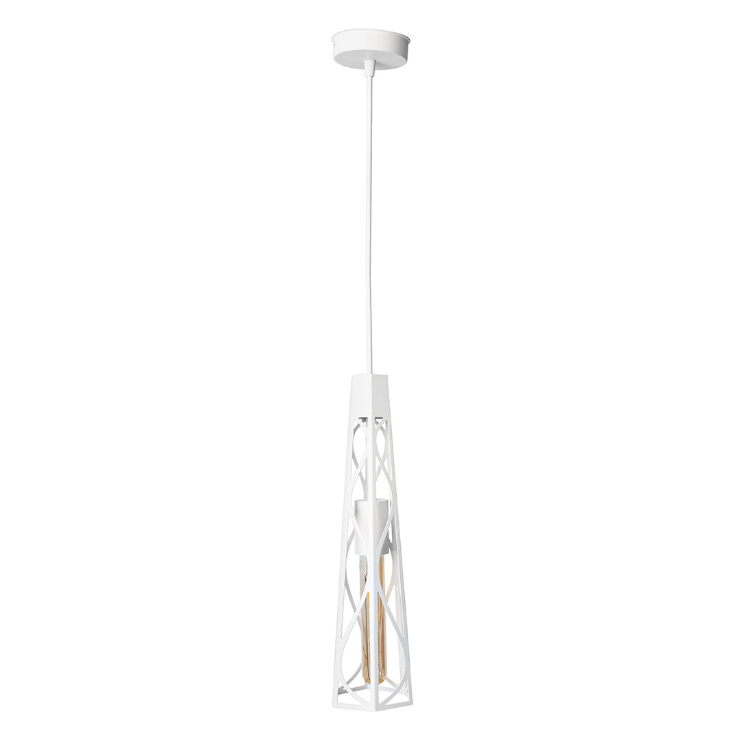 Світильник підвісний MSK Electric Parma в стилі лофт під лампу Е27 NL 3890 WH білий