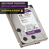 HDD 6TB жесткий диск для видеонаблюдения WD Purple WD64PURZ HDD диск на 6 ТБ SATA для видеорегистратора