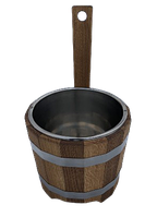 Шайка 5 л дуб з нерж. вставкою для сауни лазні