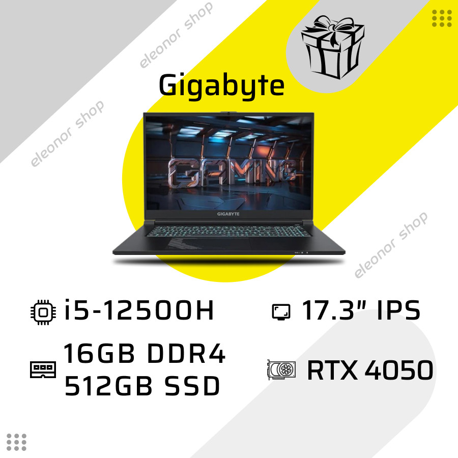 Ноутбук Gigabyte G7 MF i5-12500H/16GB/512 RTX4050 144 Hz MF-E2EE213SD