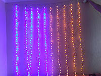 Гирлянда светодиодная Водопад мульти цветная 280 LED 3м 1,5м