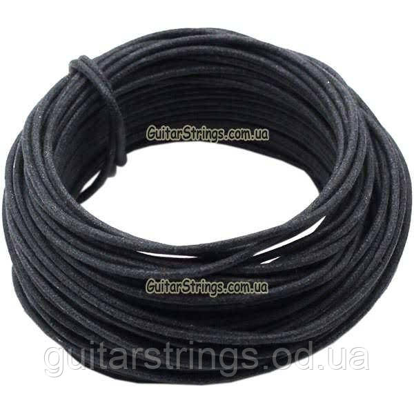 Винтажный кабель для звукоснимателей, в тканевой оплётке Black 1m., фото 1