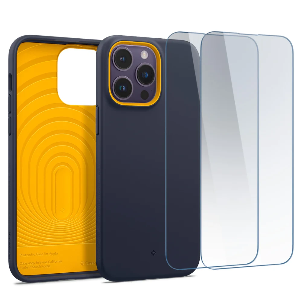 Чохол Caseology Nano Pop Mag Blueberry Navy для iPhone 14 Pro Max + 2 захисних скла