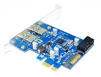 PCI-E Контролер USB3.0 (2ext. 19pin. SATA) NEC, RTL