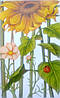 Вінілові наклейки на стіну Польові квіти соняшники (лист 60 х 90см)  Б139, фото 6