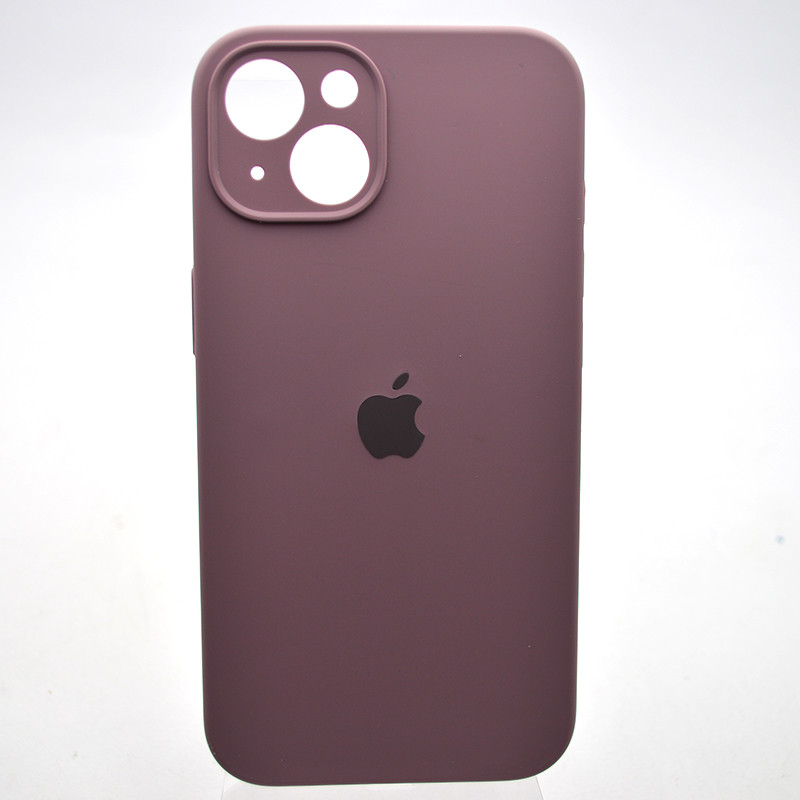 Силіконовий чохол накладка Silicon Case Full Camera для iPhone 15 Black Currant, фото 1