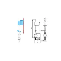 Поплавок Nikiplast 3/8" пластик нижній