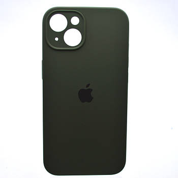 Силіконовий чохол накладка Silicon Case Full Camera для iPhone 15 New Green