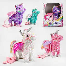 Інтерактивна іграшка "Веселий єдиноріг" (в пайєтках, співає пісні англійською мовою, ходить, танцює) | TK Group М 14795