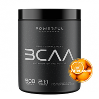 Амінокислоти BCAA Бсаа Powerful Progress BCAA 2:1:1 Instant 500 г зі смаком зі смаком апельсина