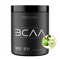 Аминокислоты BCAA Бсаа Powerful Progress BCAA 2:1:1 Instant 500 г со вкусом яблоко