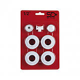 Комплект для секційного радіатора (маєвськ., заглушка, футорка 1"з х 1/2"в 4 шт.) SD11115 SD Plus, фото 2