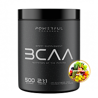 Амінокислоти BCAA Бсаа Powerful Progress BCAA 2:1:1 Instant 500 г зі смаком зі смаком тропіческий мікс