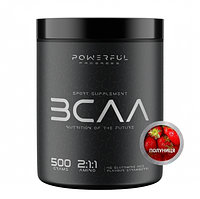 Аминокислоты BCAA Бсаа Powerful Progress BCAA 2:1:1 Instant 500 г со вкусом клубники