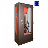 Оружейный сейф GD.840.E.T glass case (ВхШхГ:1800/840/450) 18 стволов до 1460мм, сейф для ружей, охотничий сейф