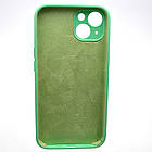 Силіконовий чохол накладка Silicon Case Full Camera для iPhone 15 Rehmannia Green, фото 2