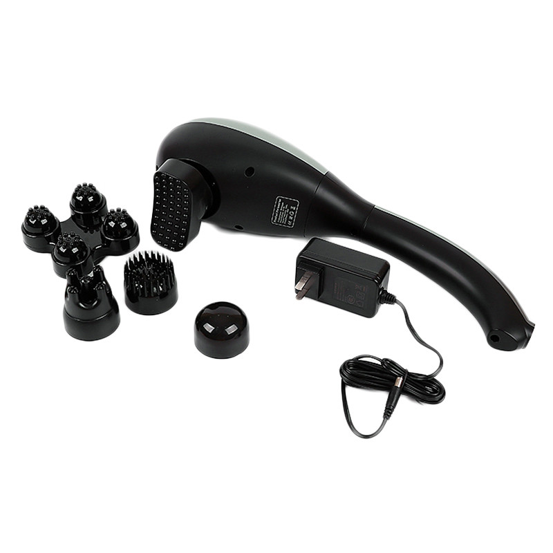 Аккумуляторный ручной массажер для тела с 5 насадками и подогревом ZET ...