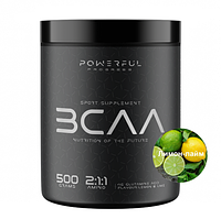 Амінокислоти BCAA Бсаа Powerful Progress BCAA 2:1:1 Instant 500 г зі смаком зі смаком лимон-лайм