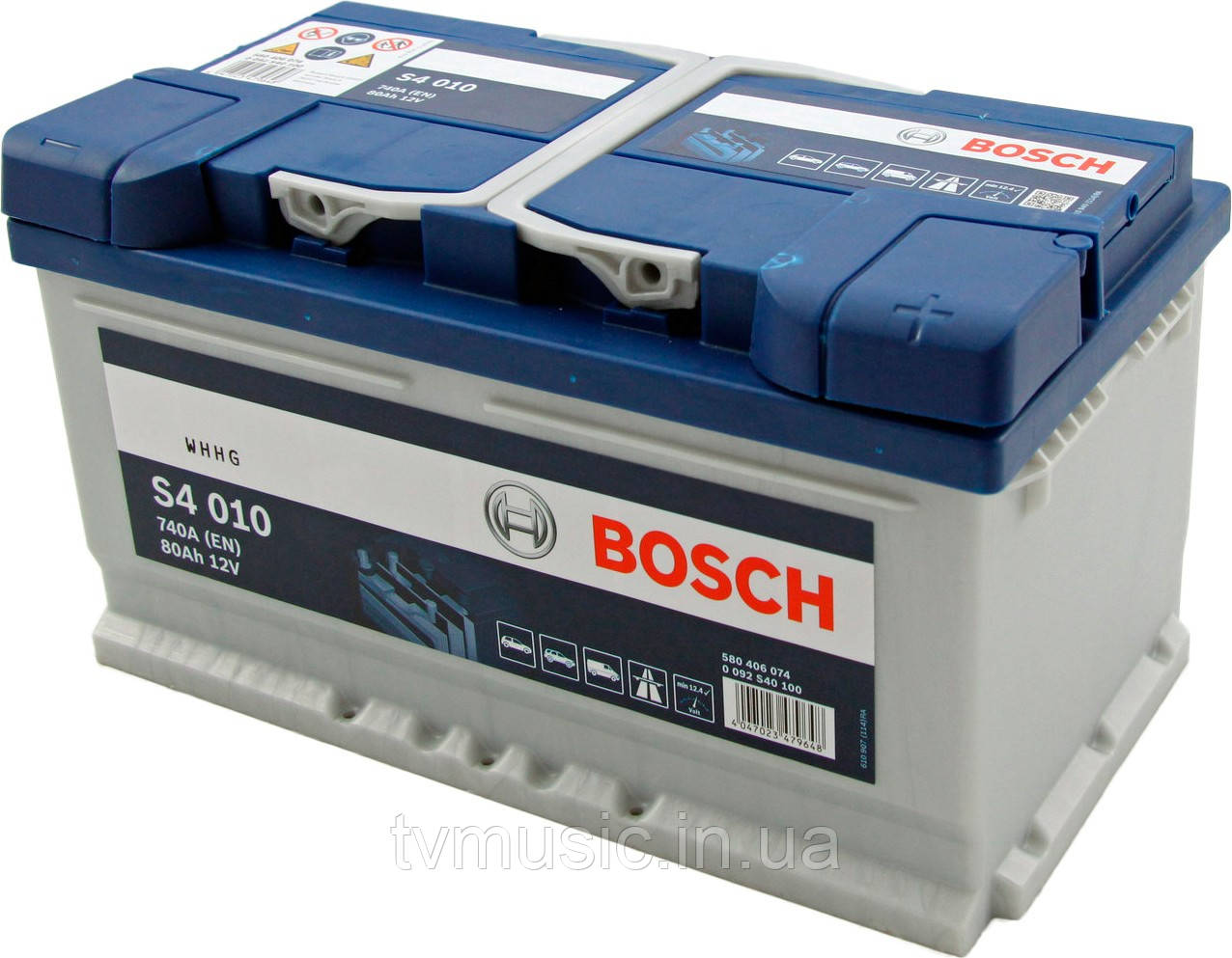 Акумулятор Bosch S4 010 Silver 80Ah 12 V (0092S40100)