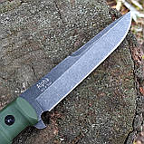 Ніж нескладний Kizlyar Supreme Alpha AUS-8, еластрон, стоунвош, фото 5