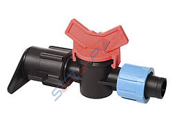 Кран стартовий для рукава Лейфлет Layflat та стрічки для крапельного поливу. SL-011-12 (420шт/35шт)