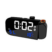 Проекционные часы Mids с термометром и гигрометром, FM радио и USB зарядкой.