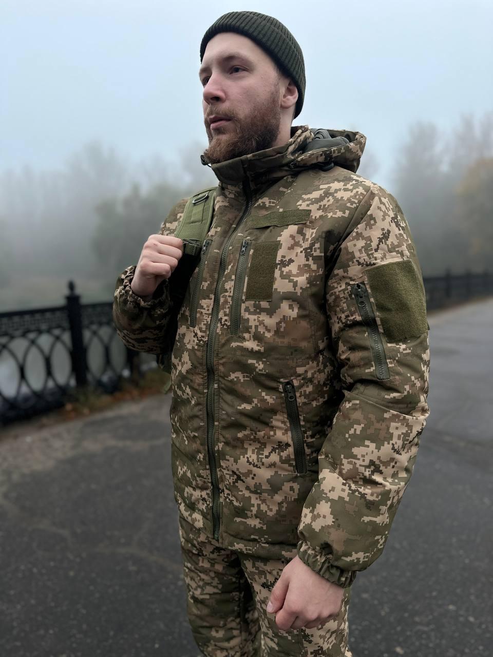 Зимова куртка, куртка ULTIMATUM на стібці Світлий піксель