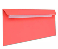 Конверт почтовый красный E65/DL (110х220 мм)