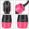 Фен-щітка для волосся 3в1 One Step Hair Dryer, 1200Вт / Кругла гребінець-стайлер для укладання та випрямлення волосся, фото 4