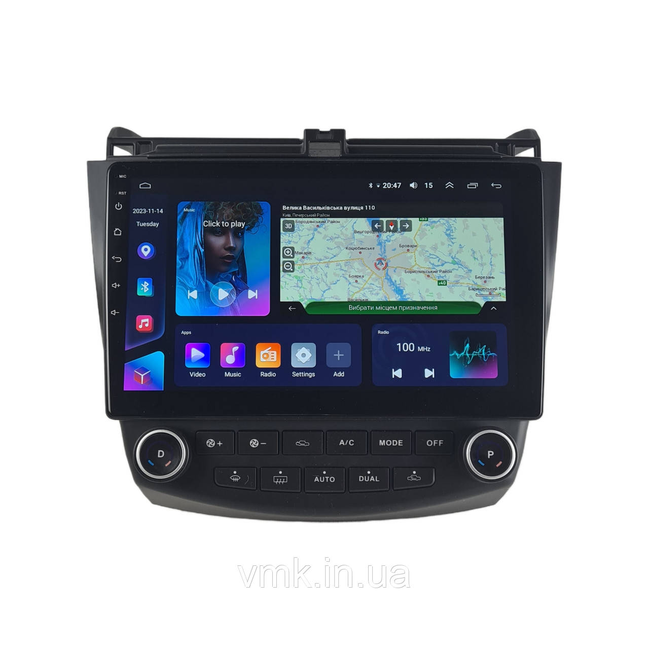 Авто магнітола Honda Accord 2003-2007 на Android 12+ CarPlay 8 core Platform XyAuto, фото 1