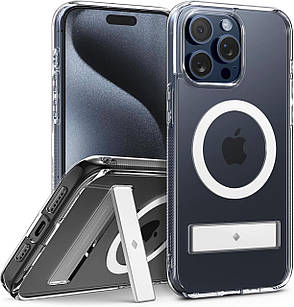 Чохол Caseology Capella Mag Kickstand Clear White для iPhone 15 Pro ACS06757