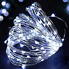 Гірлянда світлодіодна нитка "крапля роси" 20м 200 LED від USB холодний білий, фото 5