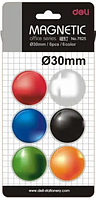 Магніти "Deli" №7825E (6шт) d30мм на блістері(24)