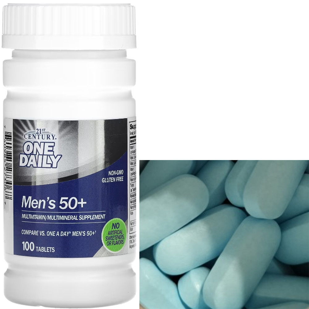 Вітаміни для чоловіків 21st Century One Daily Multivitamin for men's 50+ 100 таб