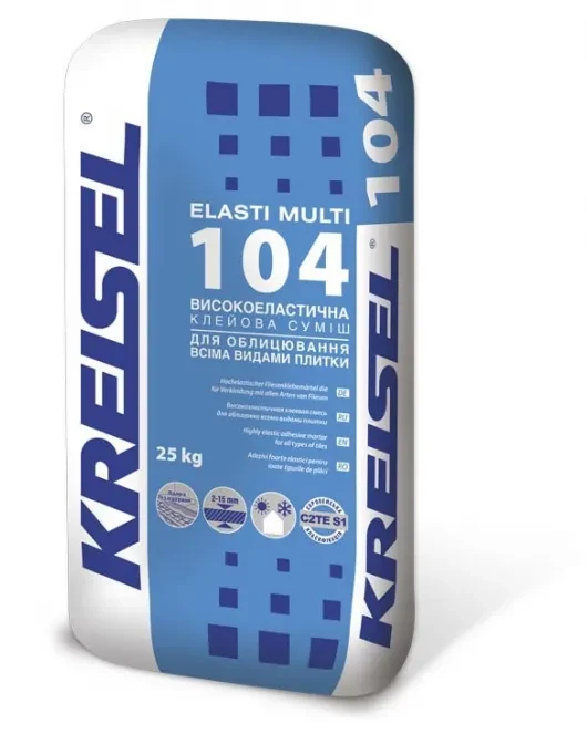Клей для плитки еластичний 104 Elasti Multi Кreisel (25кг)