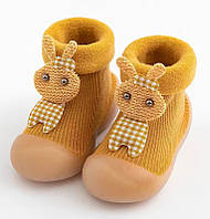 Носочки-ботиночки для малышей с не скользящей подошвой 18/19(11,5 см внутренняя длина) Оранжевый n-11517