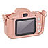 Дитячий рожевий цифровий фотоапарат для дітей Kruzzel із записом відеоігри картка пам'яті miniSD 32 ГБ, фото 2