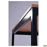 Стіл Турин квадратний 800х800 мм ніжки металеві чорні зі стільницею дсп, фото 9