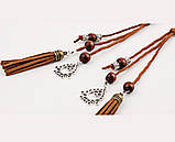 Жіночий пояс мотузка з китицями та намистинами для плаття NUOYA 04189, фото 3