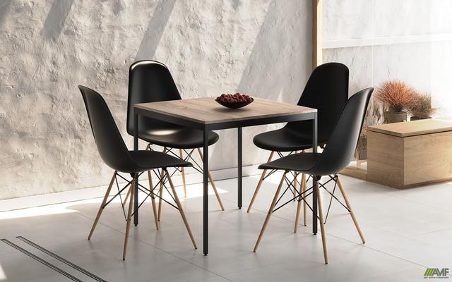 Квадратный стол Турин -фото со стульями