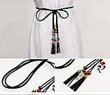 Жіночий пояс мотузка з китицями та намистинами для плаття NUOYA 04190, фото 2