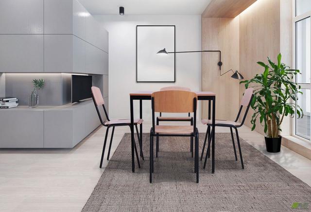 Квадратный стол Турин - фото со стульями