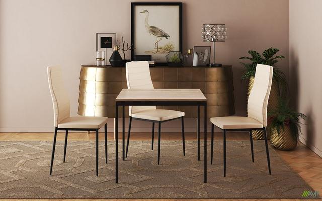 Квадратный стол Турин - фото со стульями на кухне