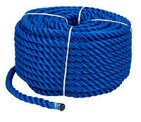 Веревка Polyester 3 strand rope 10mm*30m blue